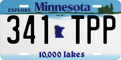 MN license plate 341TPP