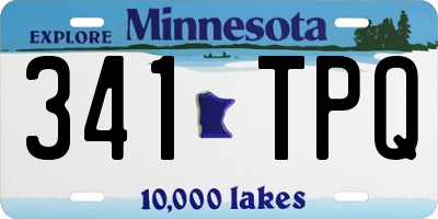 MN license plate 341TPQ