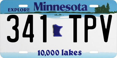 MN license plate 341TPV