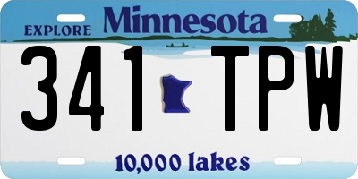 MN license plate 341TPW