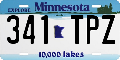 MN license plate 341TPZ