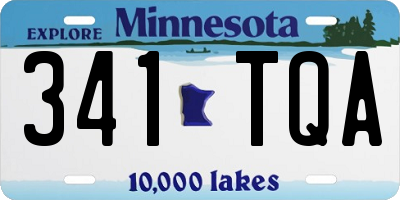 MN license plate 341TQA