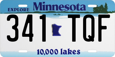 MN license plate 341TQF