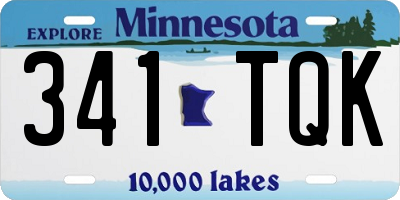 MN license plate 341TQK