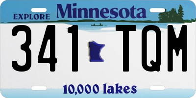 MN license plate 341TQM