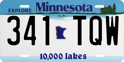 MN license plate 341TQW