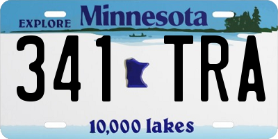 MN license plate 341TRA