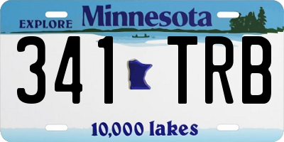 MN license plate 341TRB