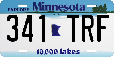 MN license plate 341TRF
