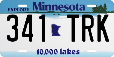 MN license plate 341TRK