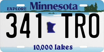 MN license plate 341TRO