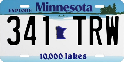 MN license plate 341TRW