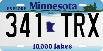MN license plate 341TRX