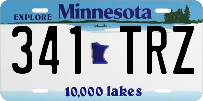MN license plate 341TRZ