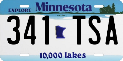 MN license plate 341TSA