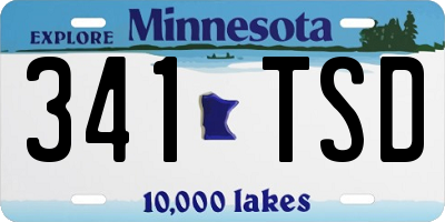 MN license plate 341TSD