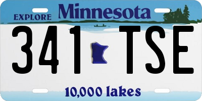 MN license plate 341TSE