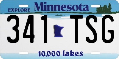 MN license plate 341TSG