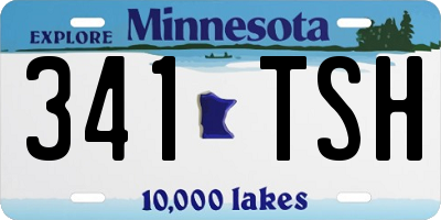 MN license plate 341TSH