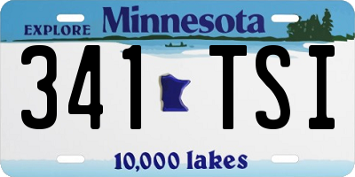 MN license plate 341TSI