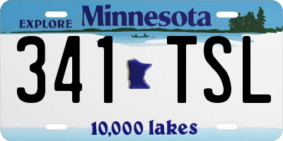 MN license plate 341TSL