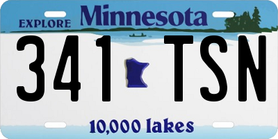 MN license plate 341TSN