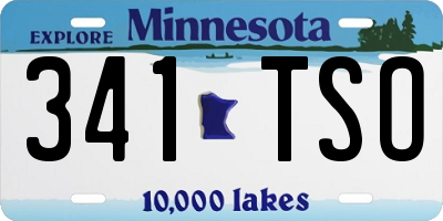 MN license plate 341TSO
