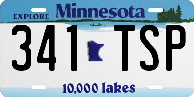 MN license plate 341TSP