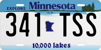 MN license plate 341TSS