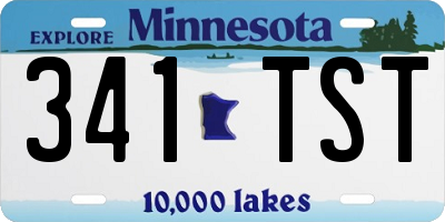 MN license plate 341TST