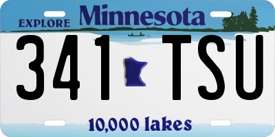 MN license plate 341TSU