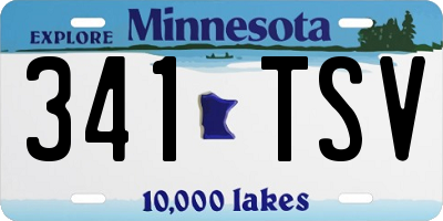 MN license plate 341TSV