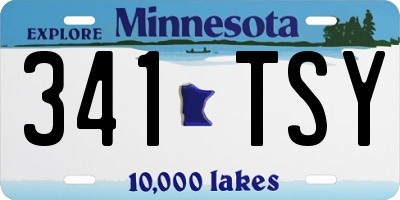 MN license plate 341TSY