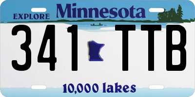 MN license plate 341TTB