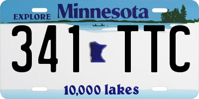 MN license plate 341TTC