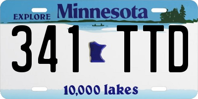 MN license plate 341TTD