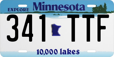MN license plate 341TTF