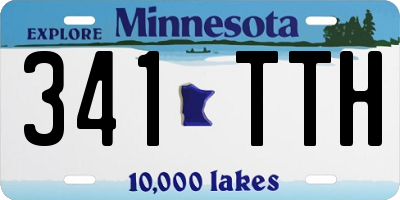 MN license plate 341TTH