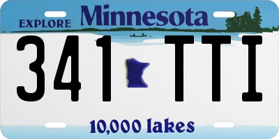 MN license plate 341TTI