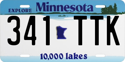 MN license plate 341TTK