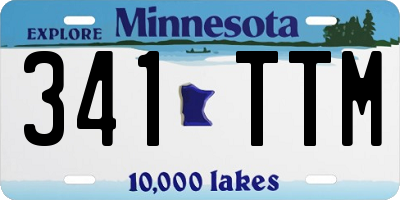 MN license plate 341TTM