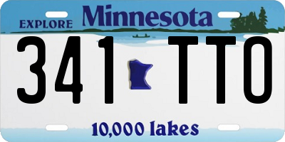 MN license plate 341TTO