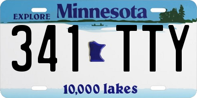 MN license plate 341TTY
