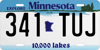 MN license plate 341TUJ