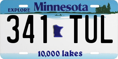 MN license plate 341TUL