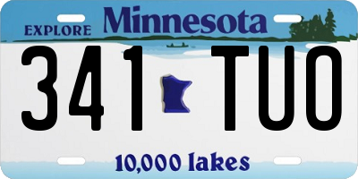 MN license plate 341TUO