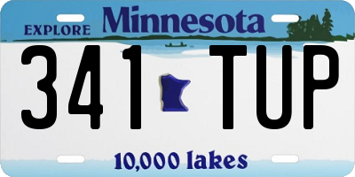 MN license plate 341TUP