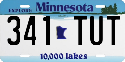 MN license plate 341TUT