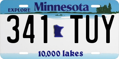 MN license plate 341TUY