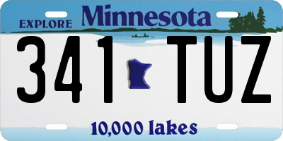 MN license plate 341TUZ